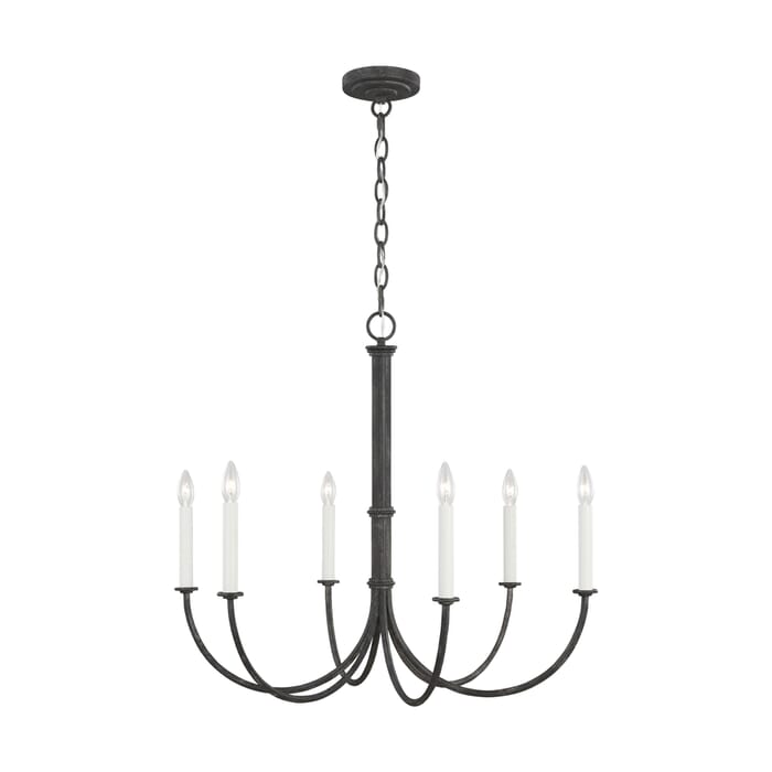Generation Lighting Champlain 6-Light Chandelier in Iron Oxide by Chapman & Myers Generation Lighting Champlain 6-Light Chandelier in Iron Oxide by Chapman & Myers