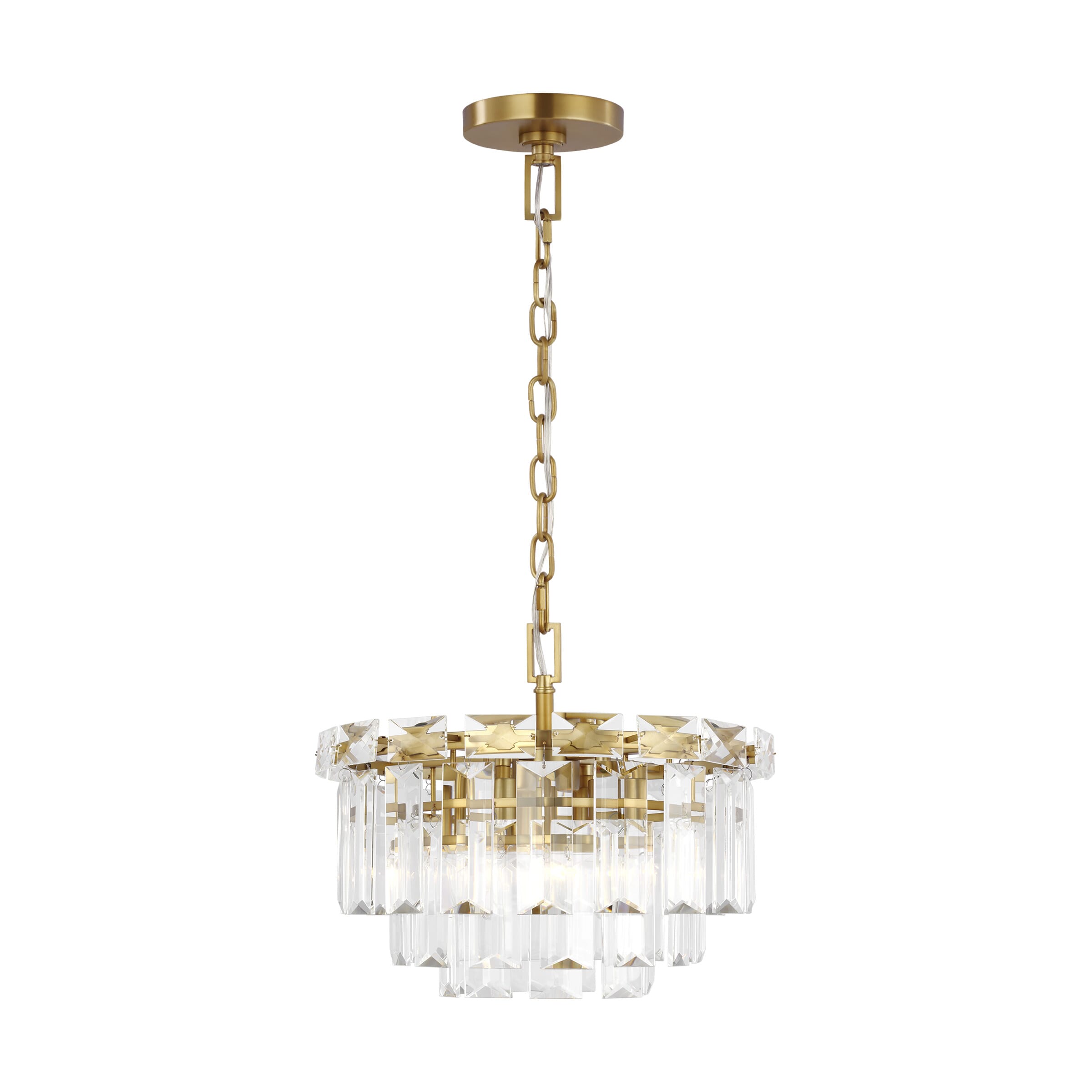 Generation Lighting Arden 4-Light Chandelier in Burnished Brass by Chapman & Myers
