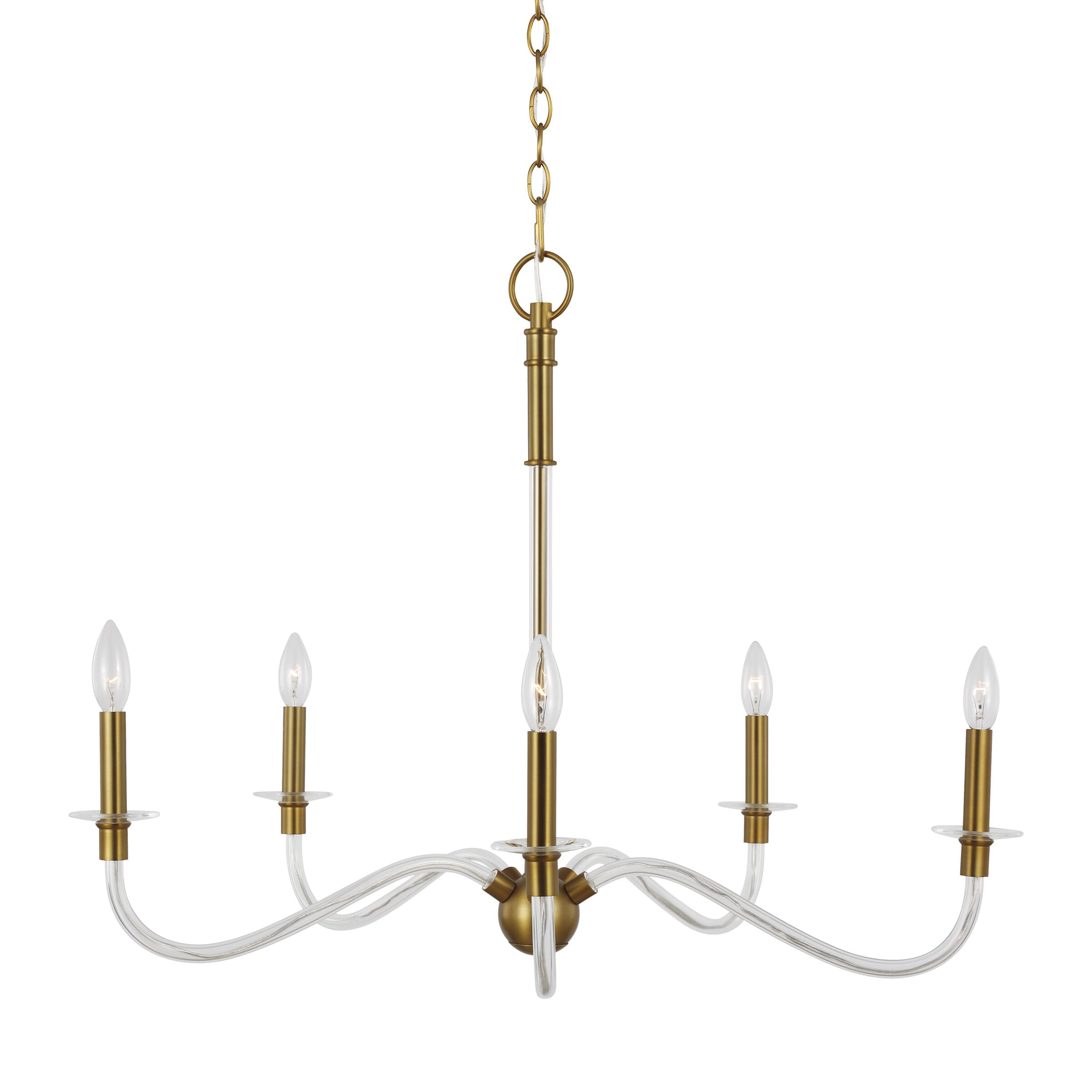 Generation Lighting Hanover 5-Light Multi-Tier Chandelier in Burnished Brass by Chapman & Myers