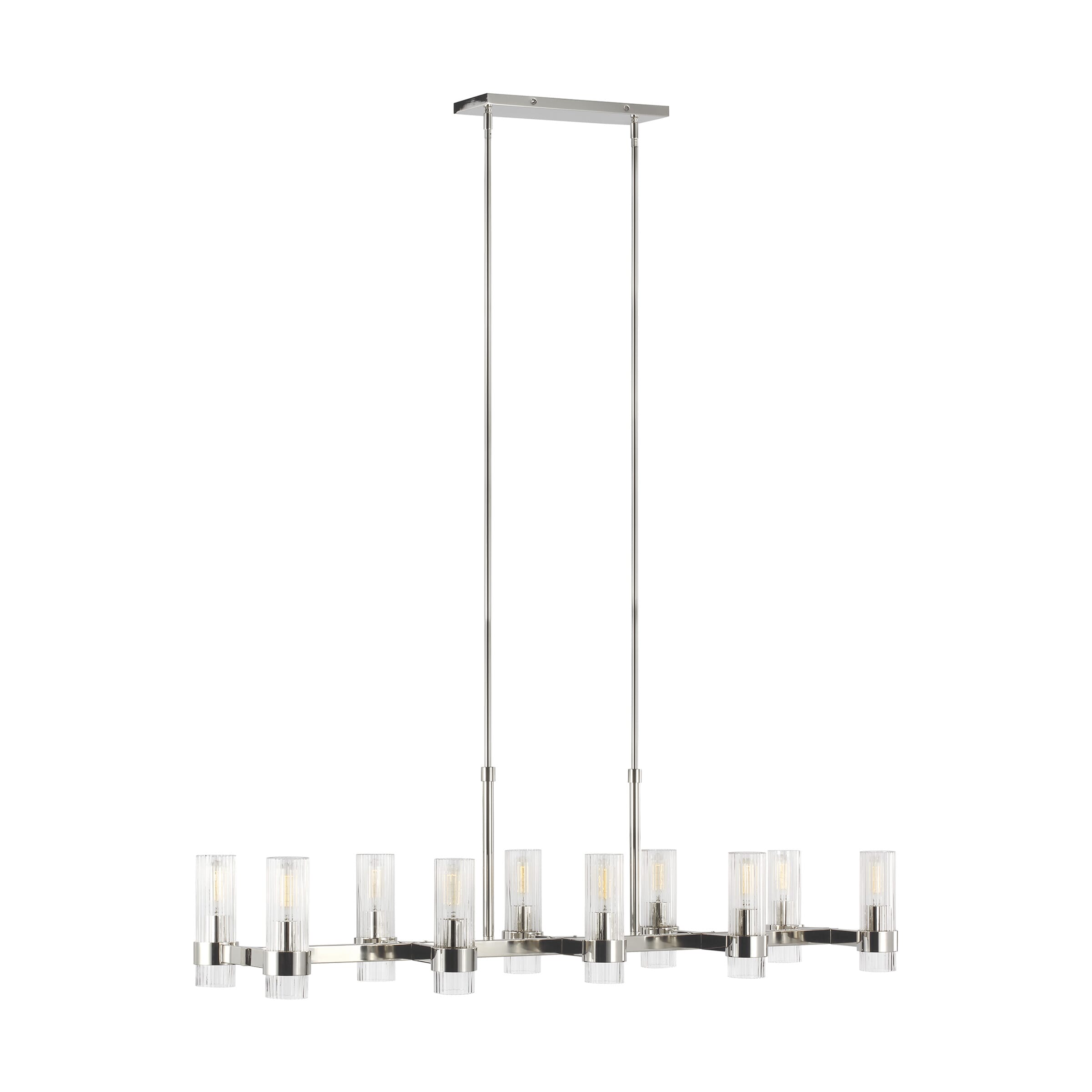 Generation Lighting Geneva 10-Light Kitchen Island Light in Polished Nickel by Chapman & Myers