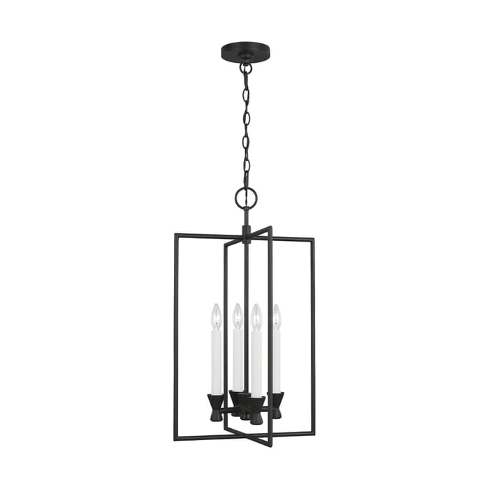 Generation Lighting Keystone 4-Light Chandelier in Aged Iron by Chapman & Myers Generation Lighting Keystone 4-Light Chandelier in Aged Iron by Chapman & Myers