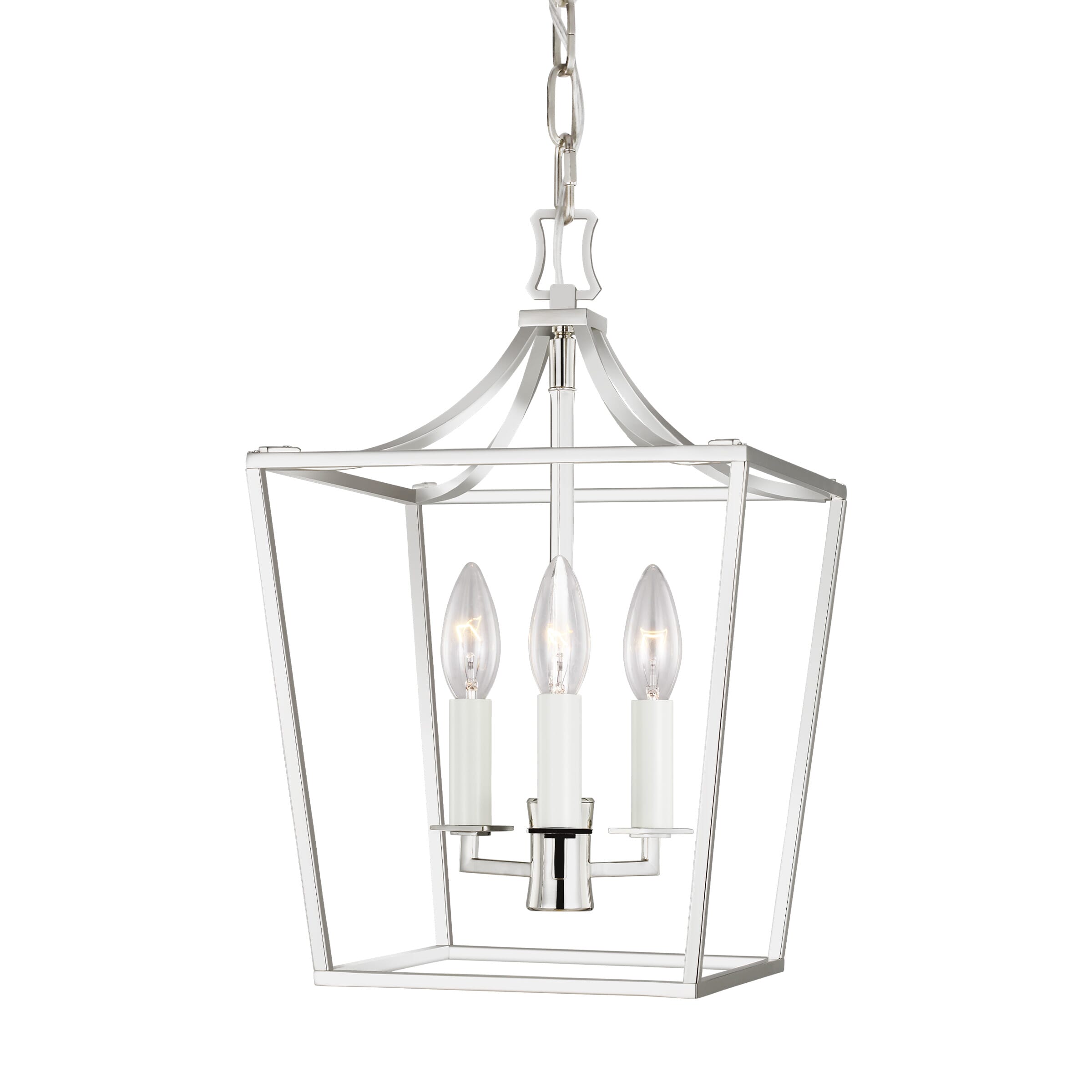 Generation Lighting Southold 3-Light Chandelier in Polished Nickel by Chapman & Myers