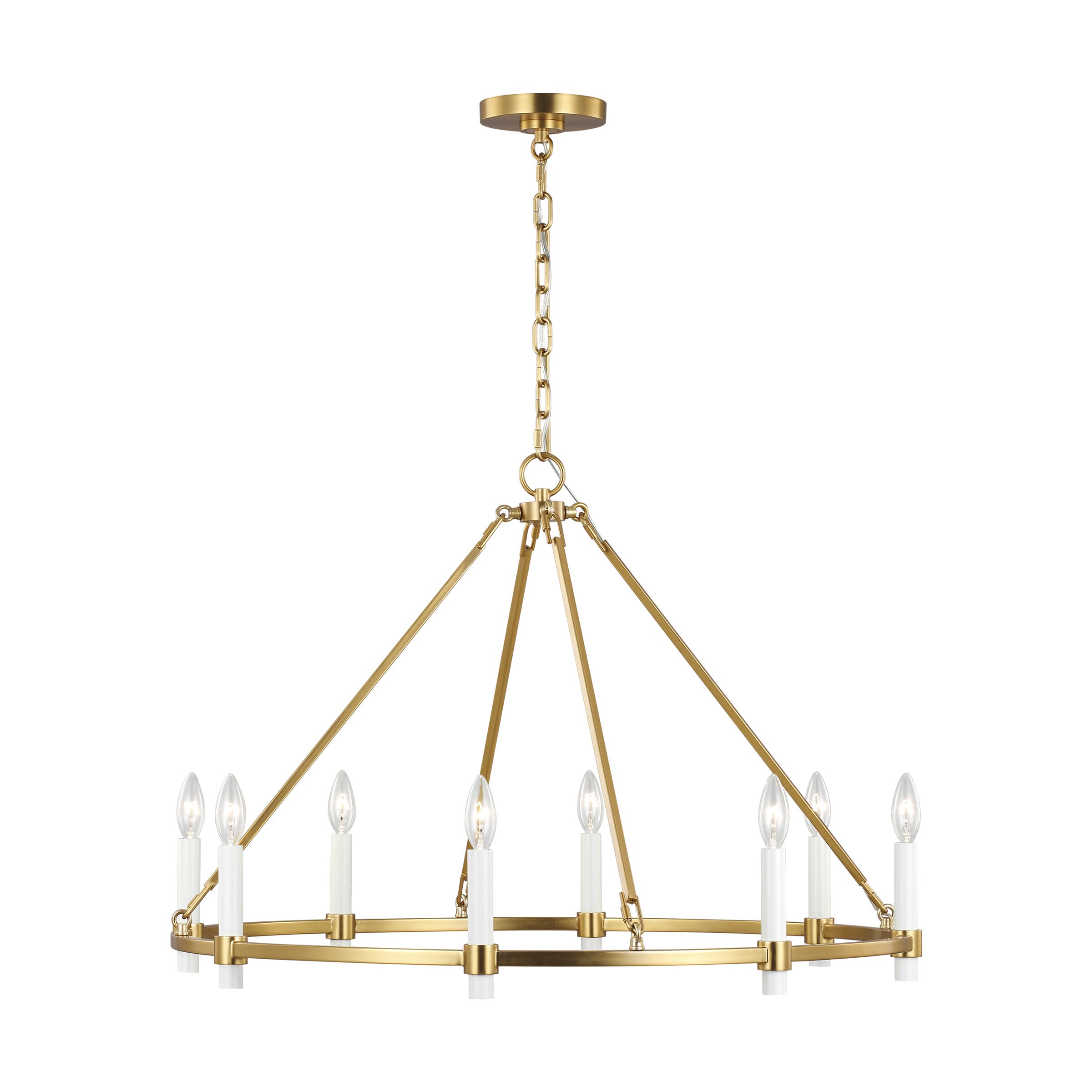 Generation Lighting Marston 8-Light Chandelier in Burnished Brass by Chapman & Myers