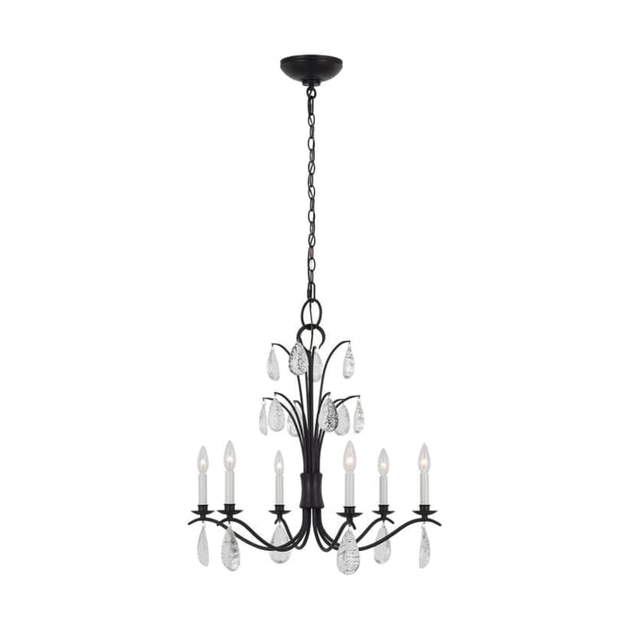 Generation Lighting Shannon 6-Light Chandelier in Aged Iron by Chapman & Myers Generation Lighting Shannon 6-Light Chandelier in Aged Iron by Chapman & Myers