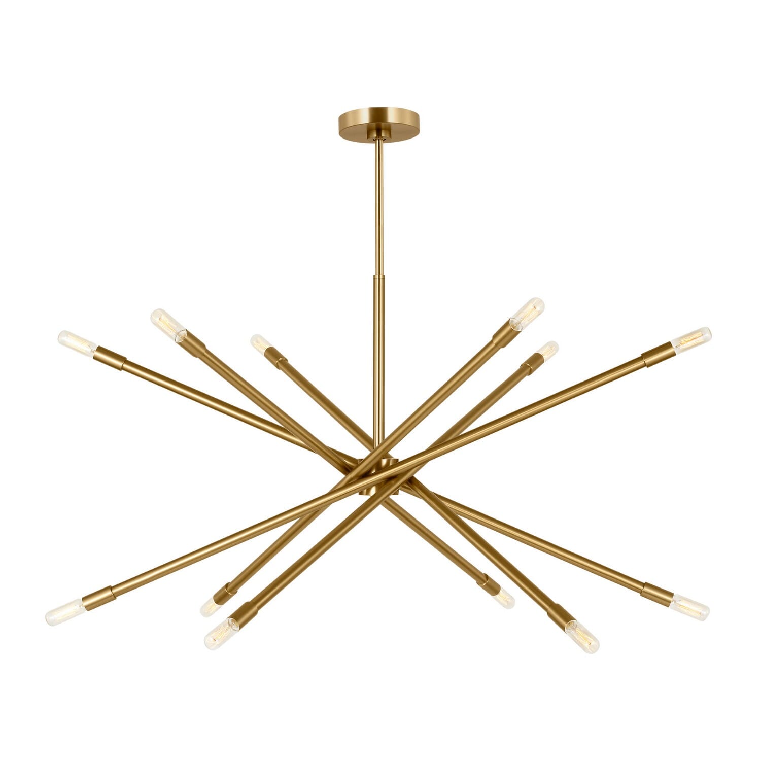 Eastyn 12-Light Chandelier in Burnished Brass