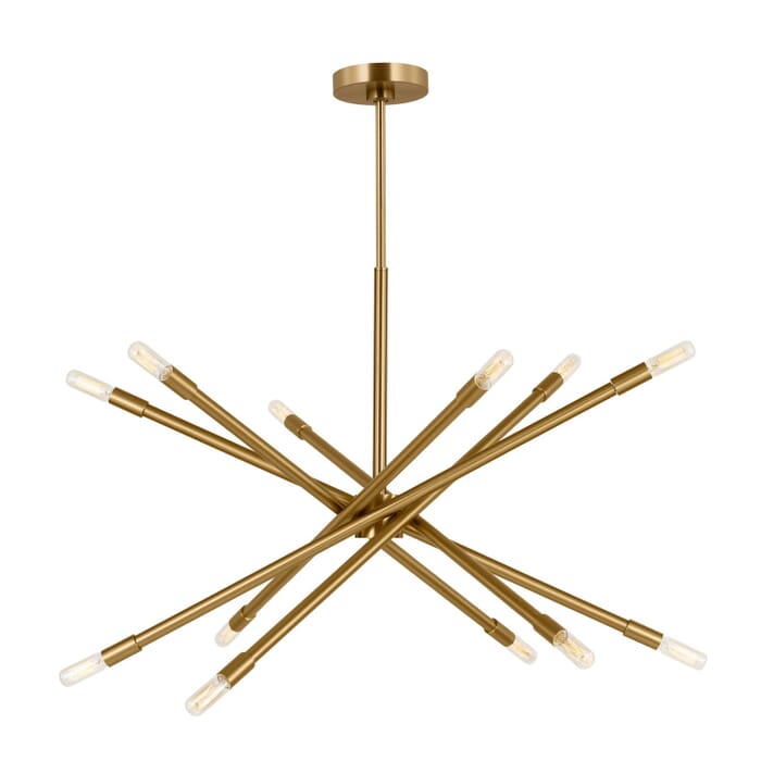 Eastyn 12-Light Chandelier in Burnished Brass Eastyn 12-Light Chandelier in Burnished Brass