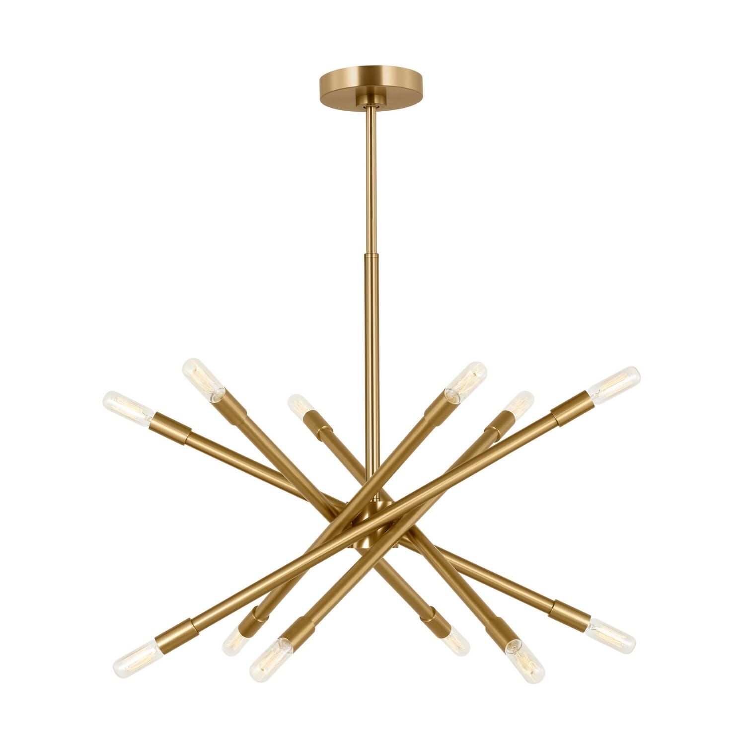 Eastyn 12-Light Chandelier in Burnished Brass