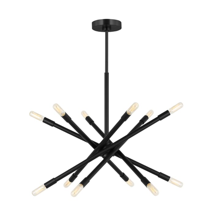 Eastyn 12-Light Chandelier in Midnight Black Eastyn 12-Light Chandelier in Midnight Black