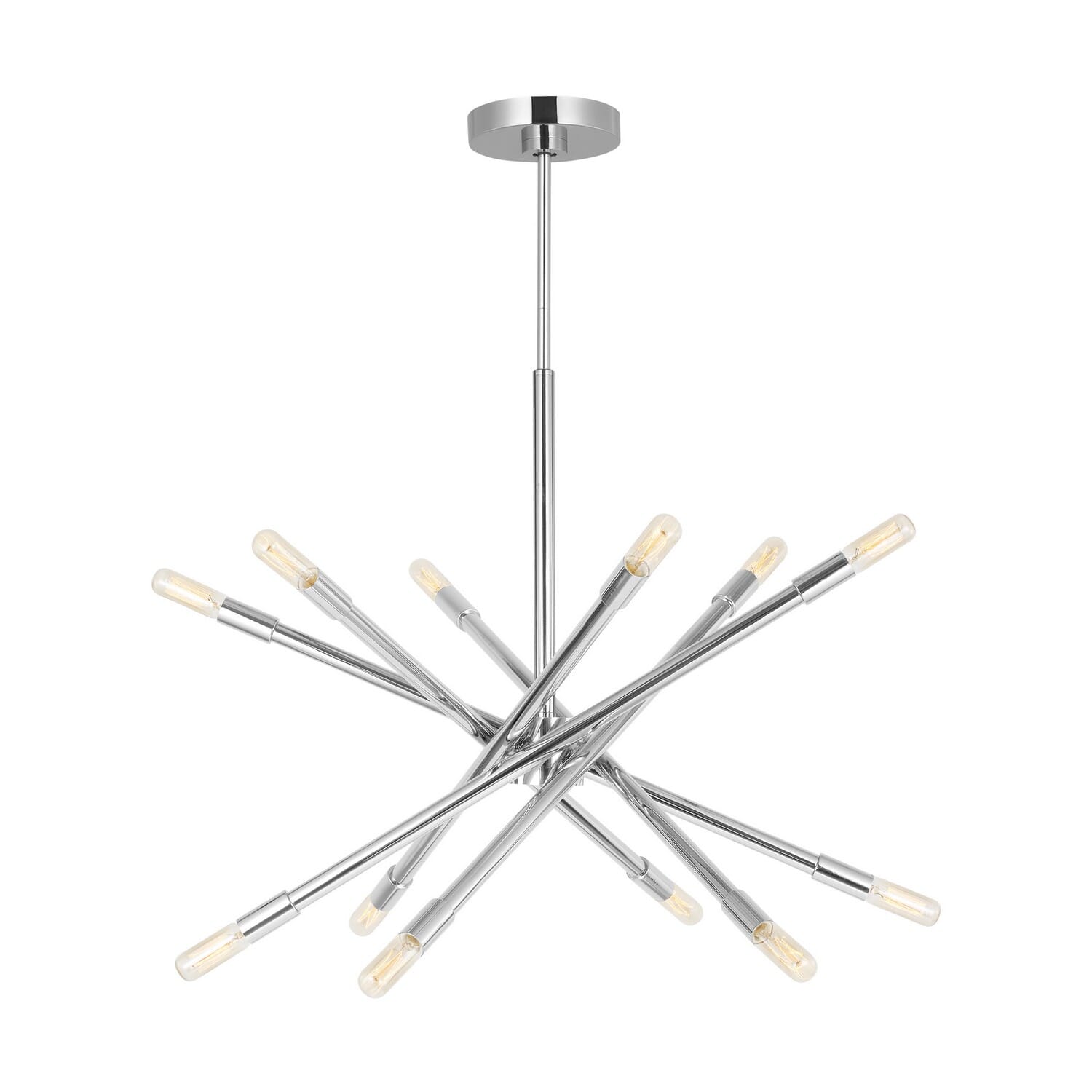 Eastyn 12-Light Chandelier in Polished Nickel