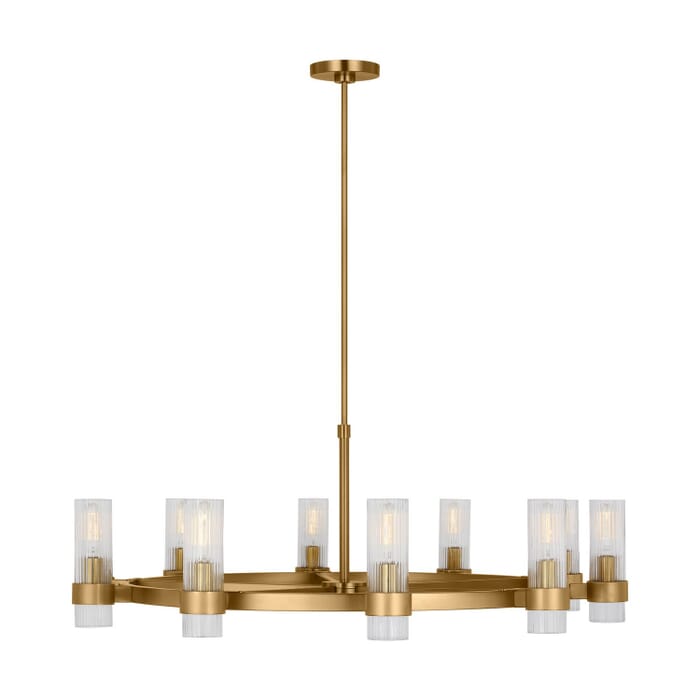Geneva 8-Light Chandelier in Burnished Brass Geneva 8-Light Chandelier in Burnished Brass