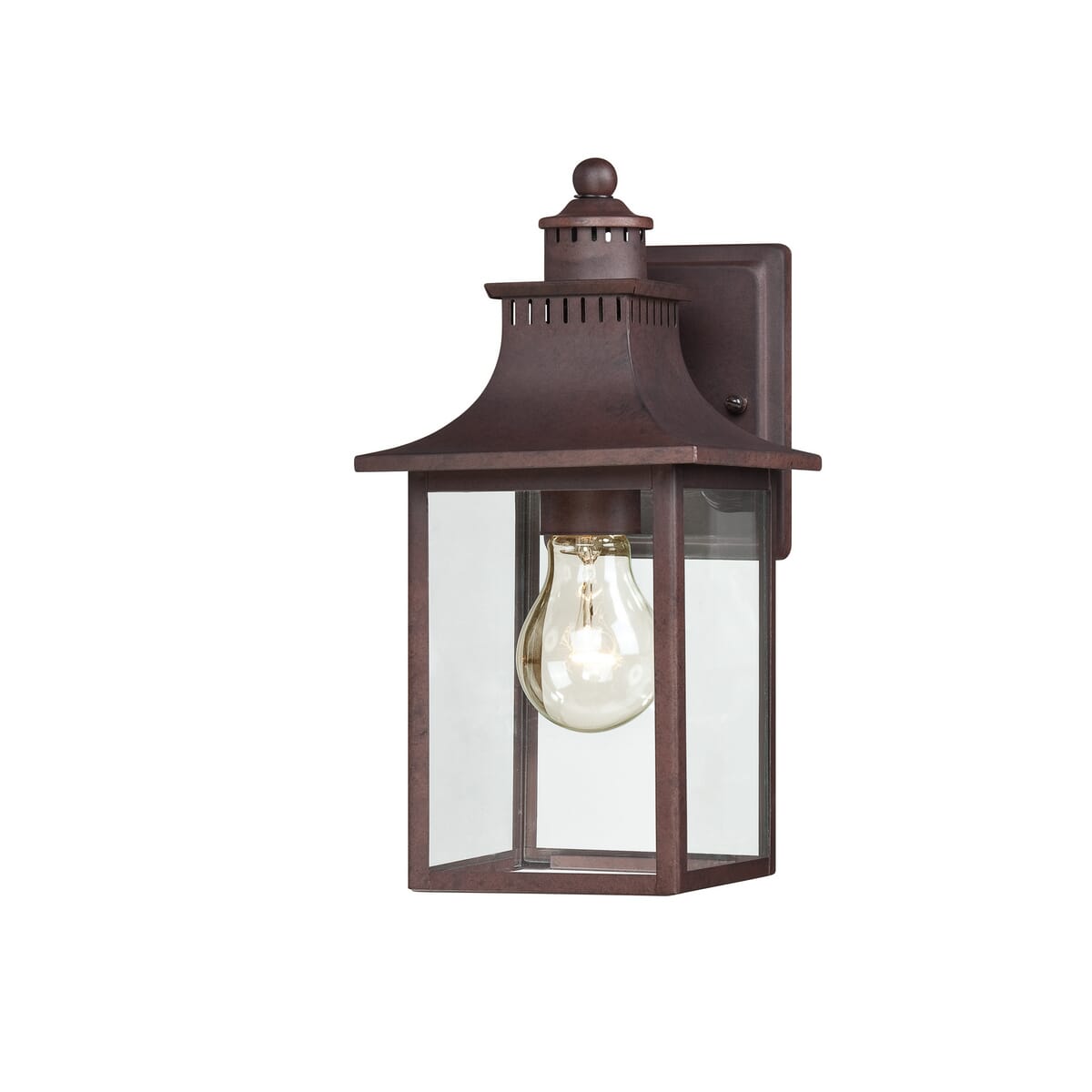 Chancellor 1-Light Outdoor Wall Lantern in Copper Bronze