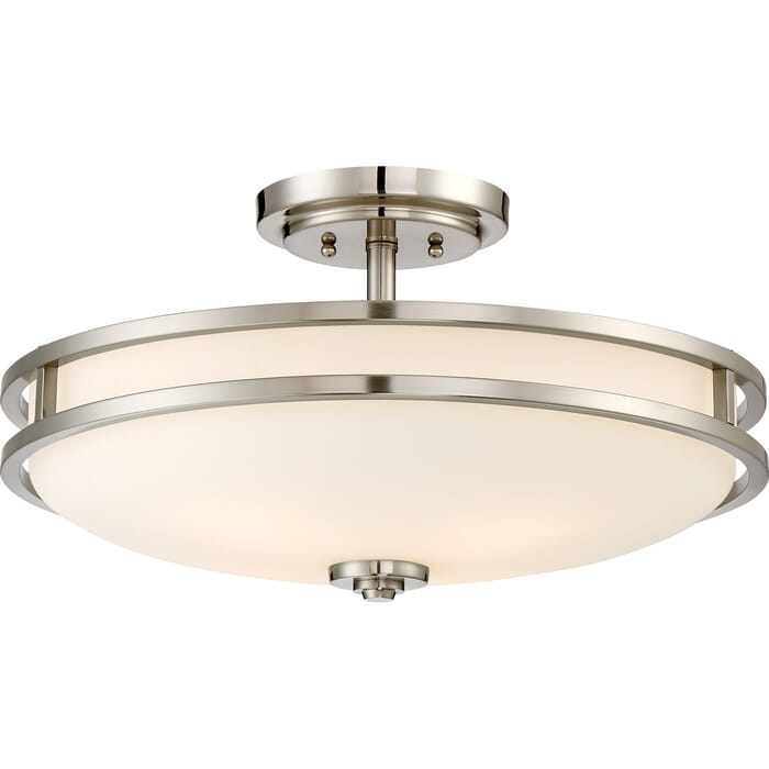 Quoizel Cadet 4-Light 19" Ceiling Light in Brushed Nickel Quoizel Cadet 4-Light 19" Ceiling Light in Brushed Nickel