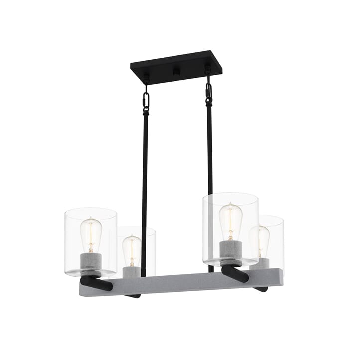 Quoizel Caldwell 4-Light Kitchen Island Light in Matte Black Quoizel Caldwell 4-Light Kitchen Island Light in Matte Black