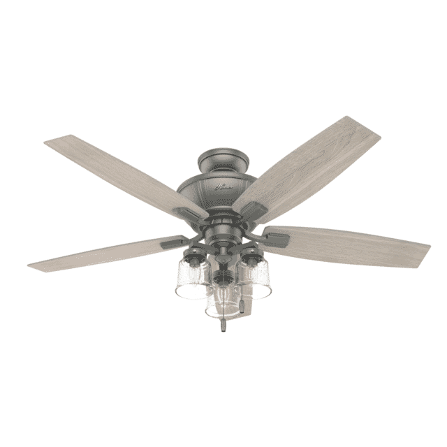 Indoor Ceiling Fan In Matte Silver
