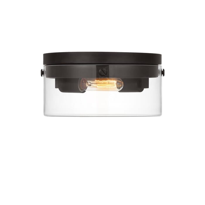Garrett 2-Light Flushmount Ceiling Light in Aged Iron Garrett 2-Light Flushmount Ceiling Light in Aged Iron