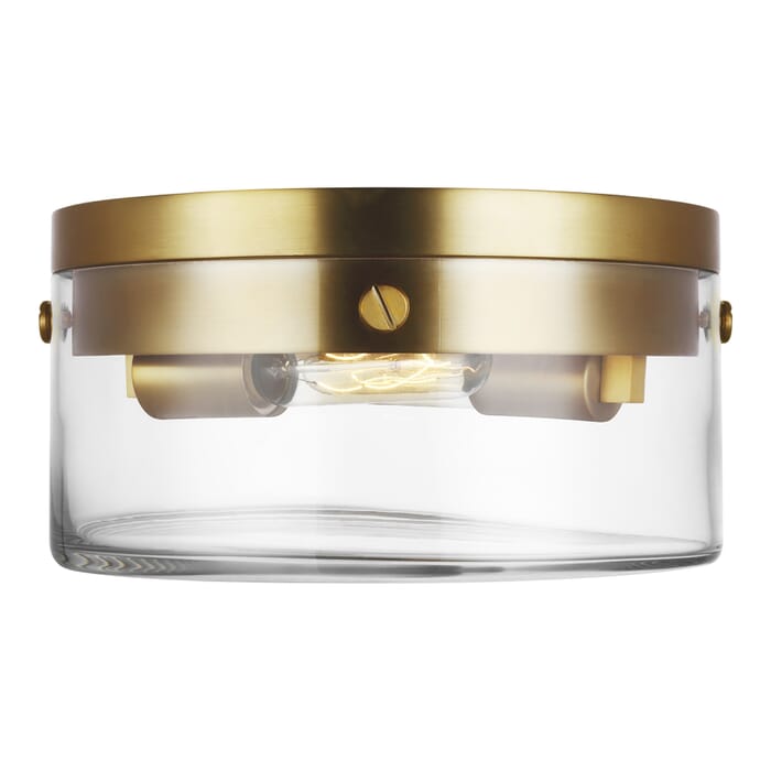 Generation Lighting Garrett 2-Light Ceiling Light in Burnished Brass by Chapman & Myers Generation Lighting Garrett 2-Light Ceiling Light in Burnished Brass by Chapman & Myers