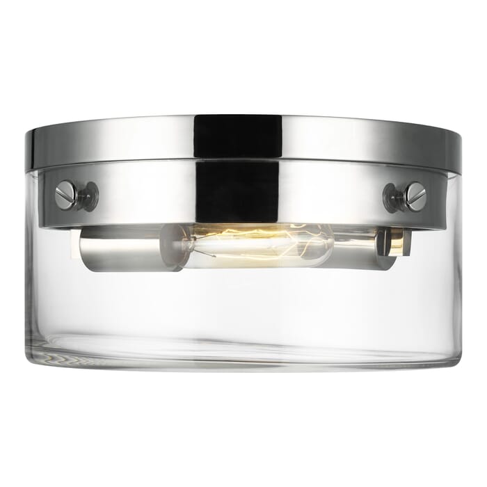 Generation Lighting Garrett 2-Light Ceiling Light in Polished Nickel by Chapman & Myers Generation Lighting Garrett 2-Light Ceiling Light in Polished Nickel by Chapman & Myers