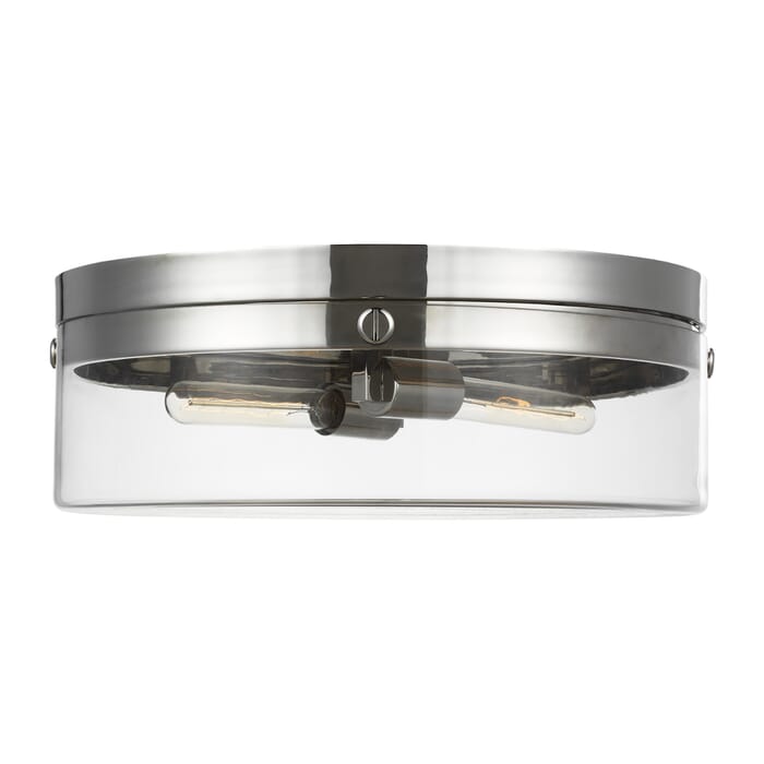 Generation Lighting Garrett 2-Light Ceiling Light in Polished Nickel by Chapman & Myers Generation Lighting Garrett 2-Light Ceiling Light in Polished Nickel by Chapman & Myers