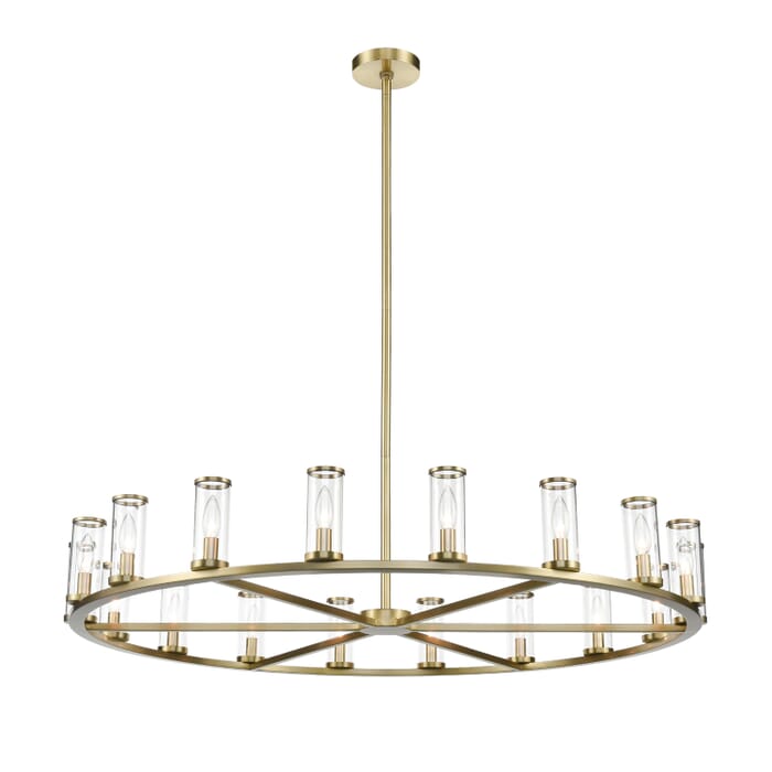 Alora Revolve 18-Light Chandelier tural Brass And Clear Glass Alora Revolve 18-Light Chandelier tural Brass And Clear Glass