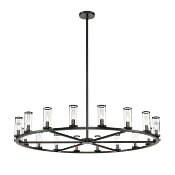 Alora Revolve 18-Light Chandelier in Urban Bronze And Clear Glass