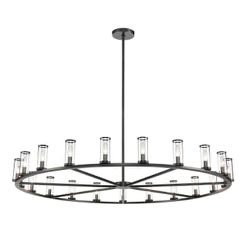 Alora Revolve 21-Light Chandelier in Urban Bronze And Clear Glass