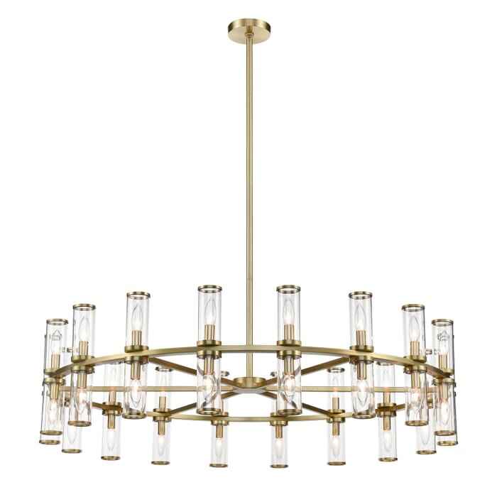 Alora Revolve 36-Light Chandelier tural Brass And Clear Glass Alora Revolve 36-Light Chandelier tural Brass And Clear Glass