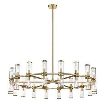 Alora Revolve 36-Light Chandelier tural Brass And Clear Glass