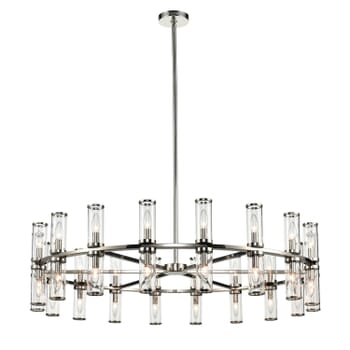 Alora Revolve 36-Light Chandelier in Polished Nickel And Clear Glass