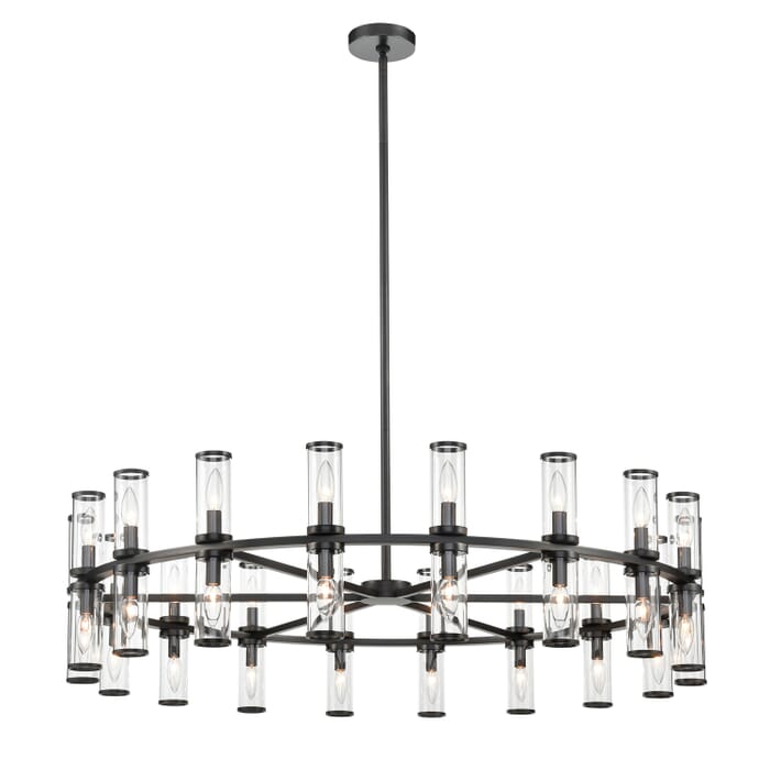 Alora Revolve 36-Light Chandelier in Urban Bronze And Clear Glass Alora Revolve 36-Light Chandelier in Urban Bronze And Clear Glass