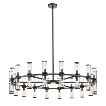 Alora Revolve 36-Light Chandelier in Urban Bronze And Clear Glass