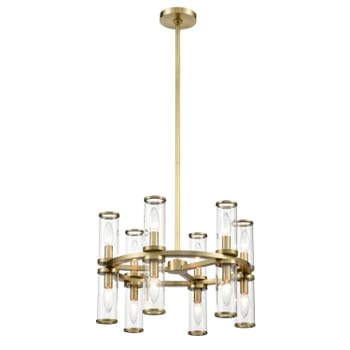 Alora Revolve 12-Light Chandelier tural Brass And Clear Glass