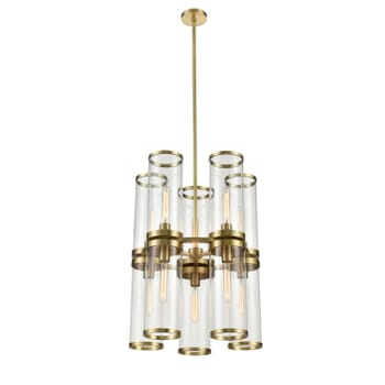 Alora Revolve 10-Light Chandelier tural Brass And Clear Glass