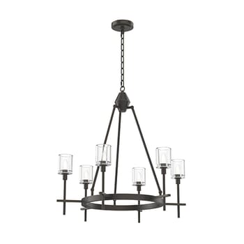Alora Salita Chandelier in Clear Crystal and Urban Bronze