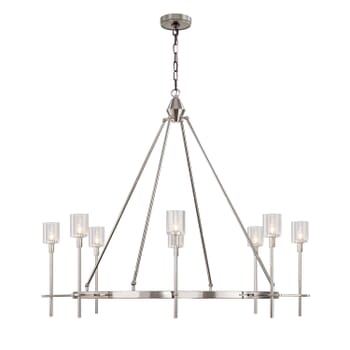Alora Salita 8-Light Chandelier in Polished Nickel And Clear Crystal