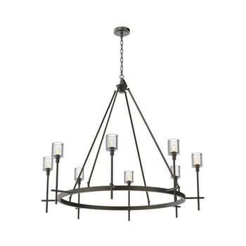 Alora Salita 8-Light Chandelier in Urban Bronze And Ribbed Crystal