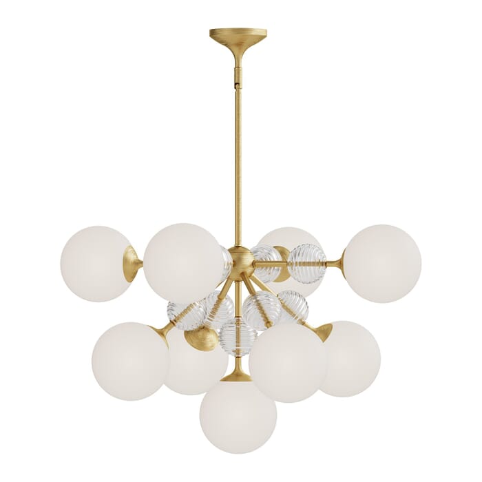 Celia 9-Light Chandelier in Brushed Gold Celia 9-Light Chandelier in Brushed Gold