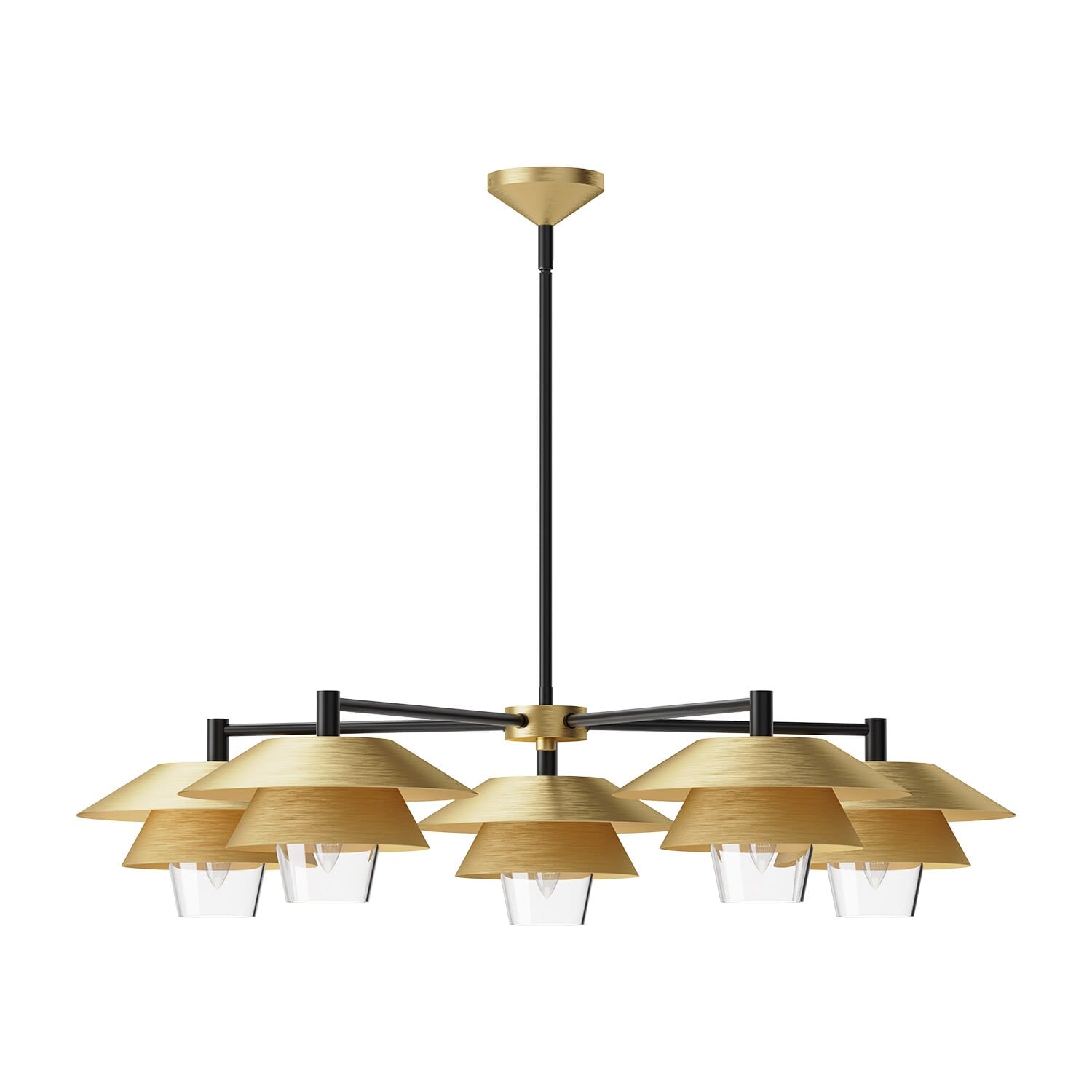Tetsu 5-Light Chandelier in Brushed Gold