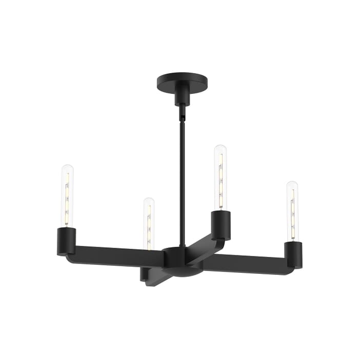 Claire 4-Light Chandelier in Matte Black Claire 4-Light Chandelier in Matte Black