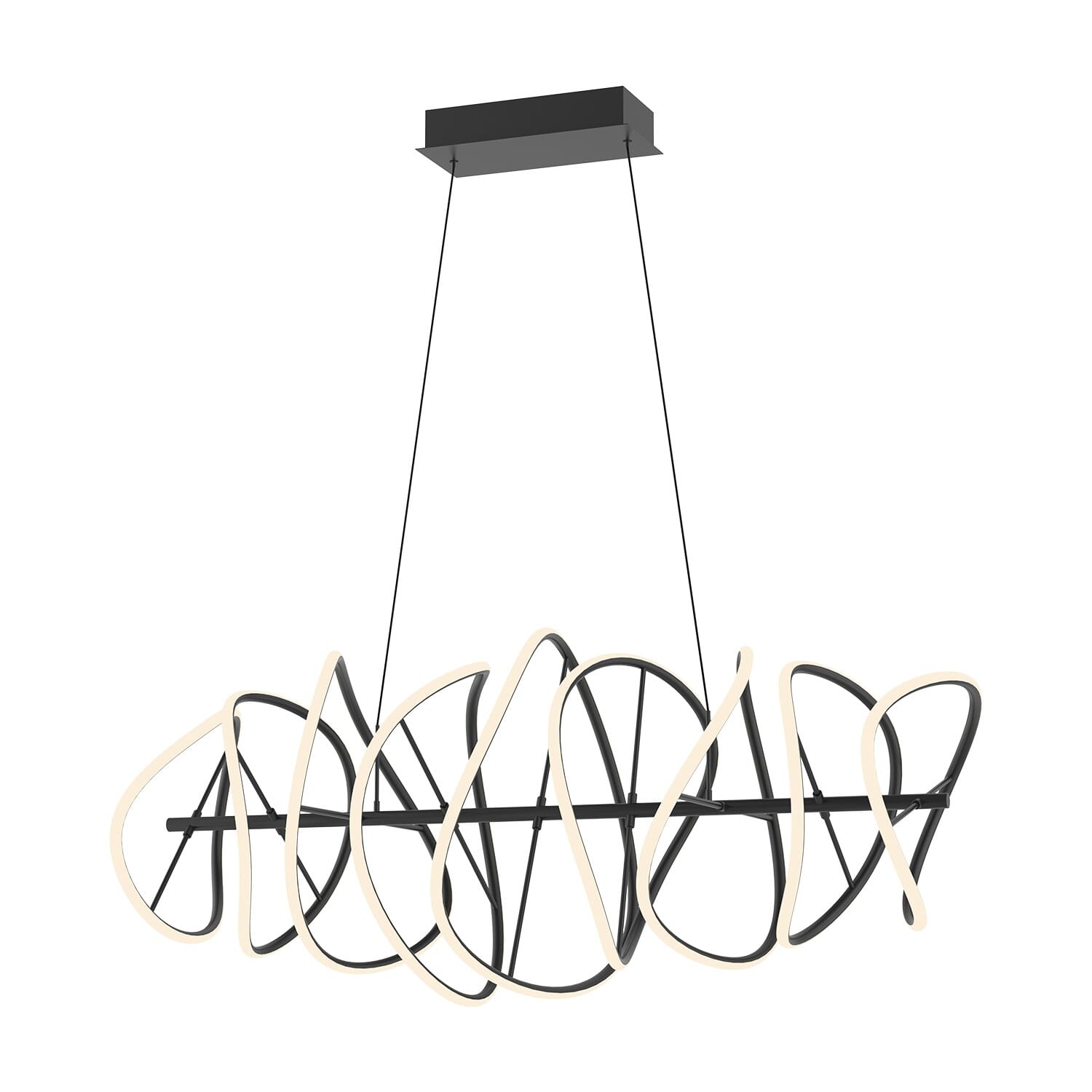 Black LED Chandelier from the Collide Collection