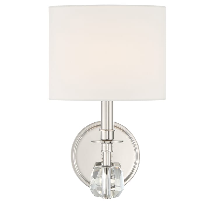 Crystorama Chimes 10" Wall Sconce in Polished Nickel Crystorama Chimes 10" Wall Sconce in Polished Nickel