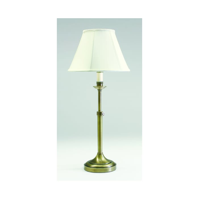 House of Troy Club Antique Brass Table Lamp With Adjustable Height House of Troy Club Antique Brass Table Lamp With Adjustable Height