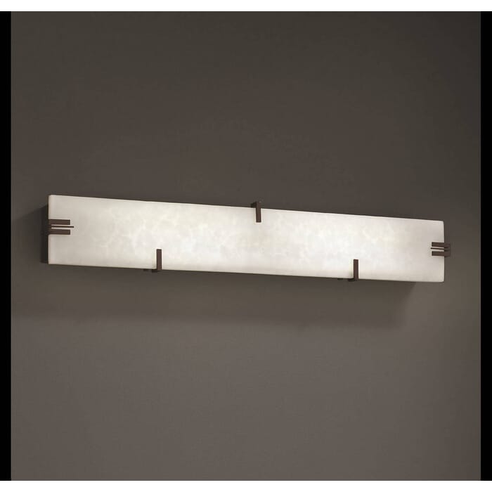 Justice Design Clips 28" LED Bathroom Vanity Light in Dark Bronze Justice Design Clips 28" LED Bathroom Vanity Light in Dark Bronze