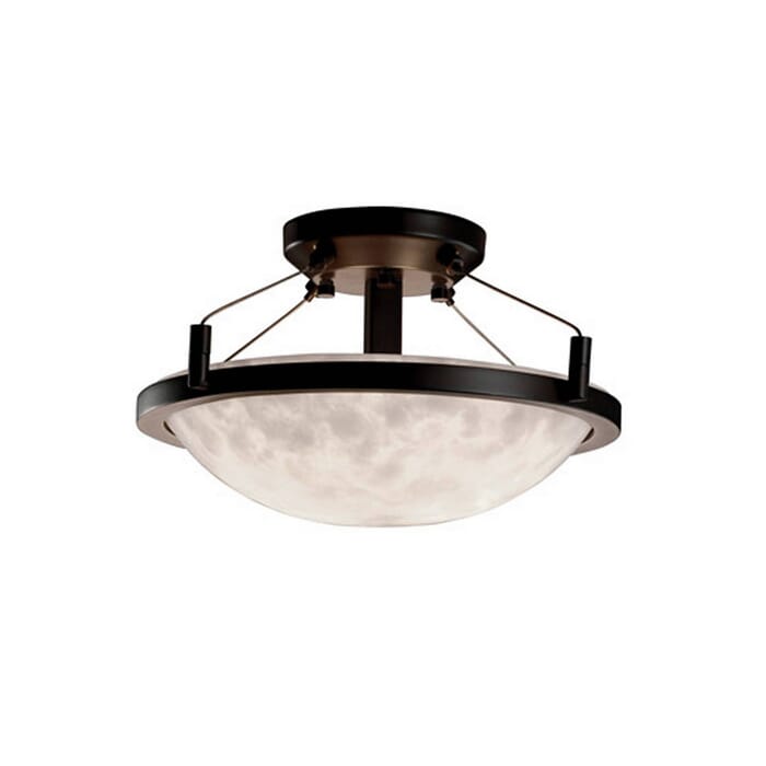Justice Design Clouds 2-Light 14" Round Semi-Flush Bowl w/ Ring Justice Design Clouds 2-Light 14" Round Semi-Flush Bowl w/ Ring