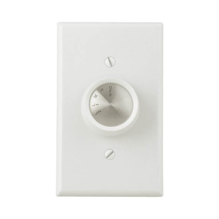 Craftmade 4 Speed rotary fan speed and off position in White Craftmade 4 Speed rotary fan speed and off position in White