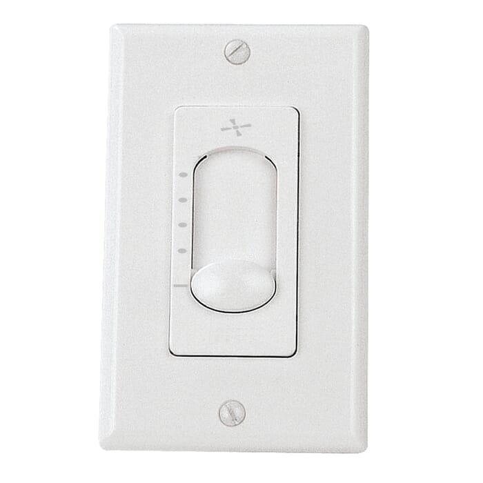 Craftmade 4 Speed Fan Control with Faceplate in White Craftmade 4 Speed Fan Control with Faceplate in White