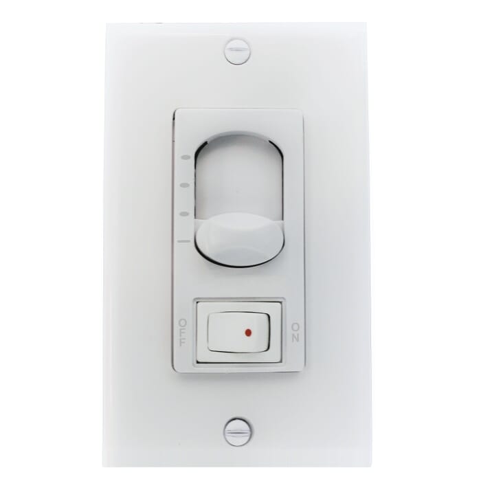 Craftmade 4 Speed Fan Control with Faceplate in White Craftmade 4 Speed Fan Control with Faceplate in White