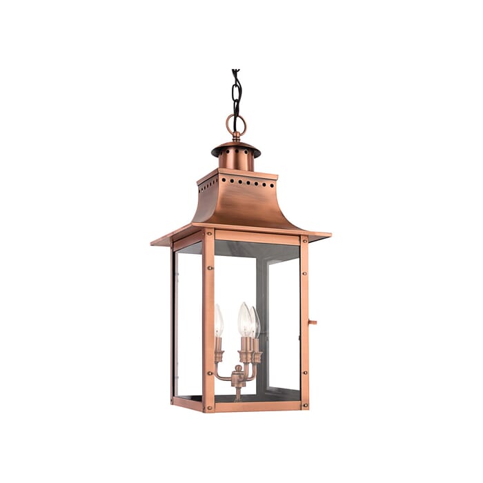 Quoizel Chalmers 3-Light Pendant Light in Aged Copper Quoizel Chalmers 3-Light Pendant Light in Aged Copper