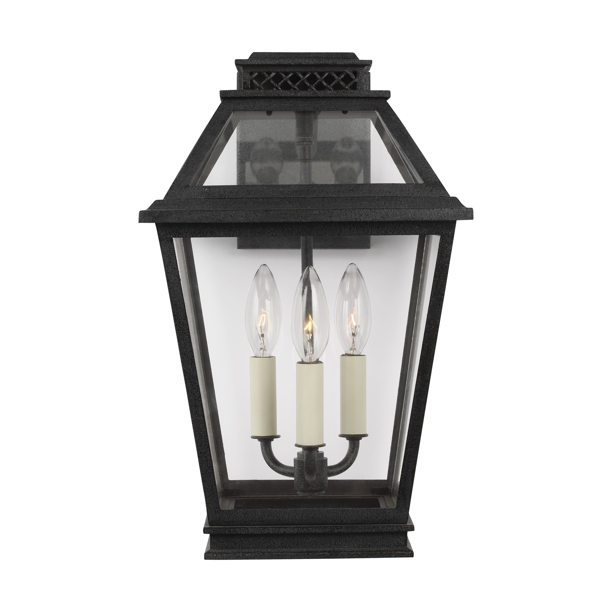 Generation Lighting Falmouth 3-Light Outdoor Wall Light in Dark Weathered Zinc by Chapman & Myers