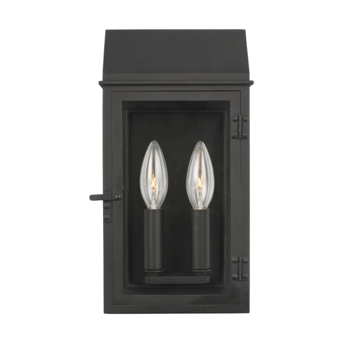 Generation Lighting Hingham 2-Light Outdoor Wall Light in Textured Black by Chapman & Myers Generation Lighting Hingham 2-Light Outdoor Wall Light in Textured Black by Chapman & Myers