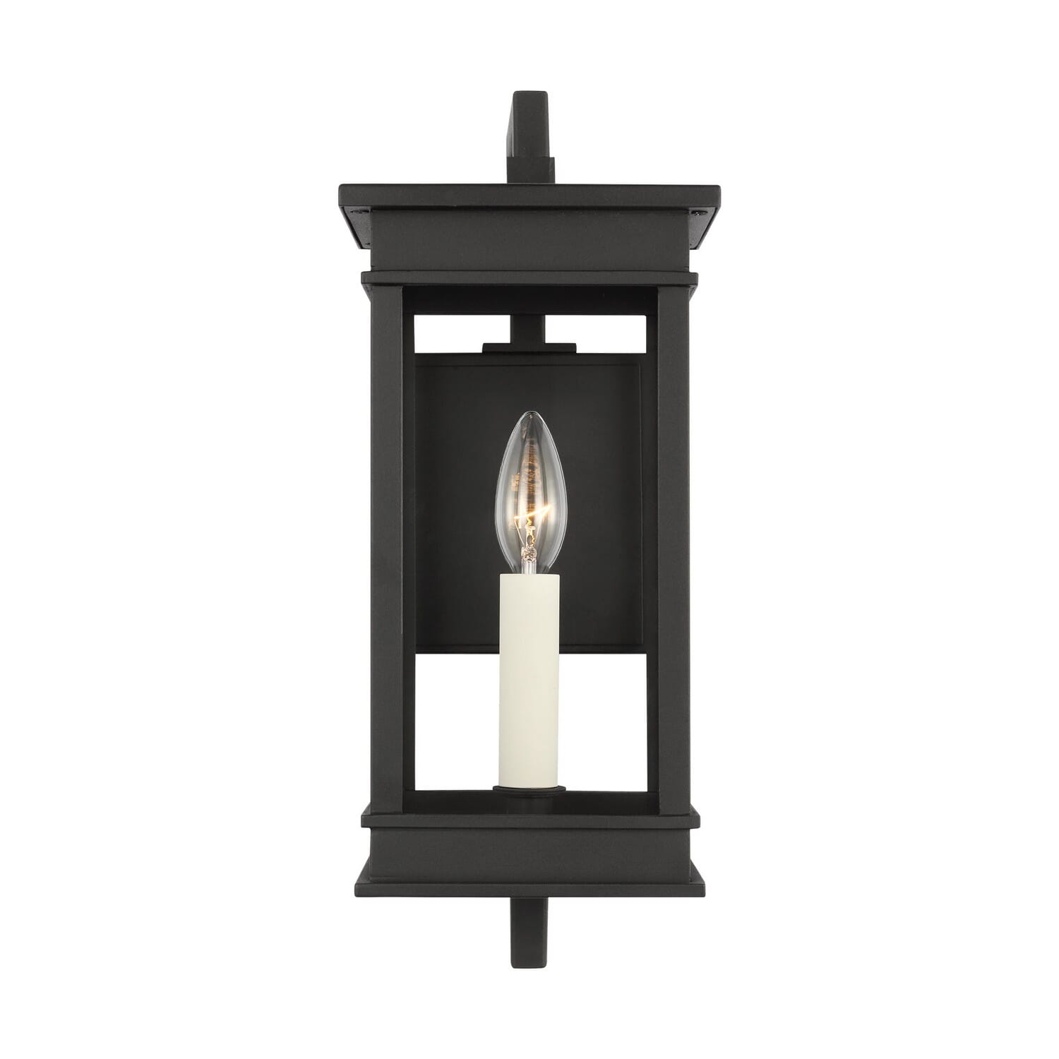 Cupertino 1-Light Outdoor Wall Sconce in Textured Black